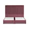 In House Alkmar Velvet Bed Frame - King - 200x180 cm - Dark Pink
