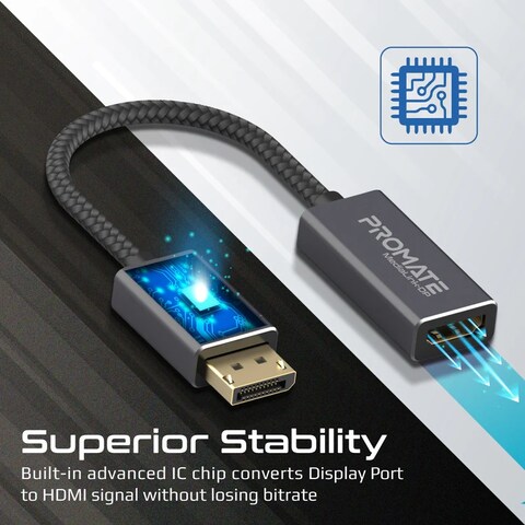 محول DisplayPort إلى HDMI عالي الوضوح بدقة 4K@60 هرتز