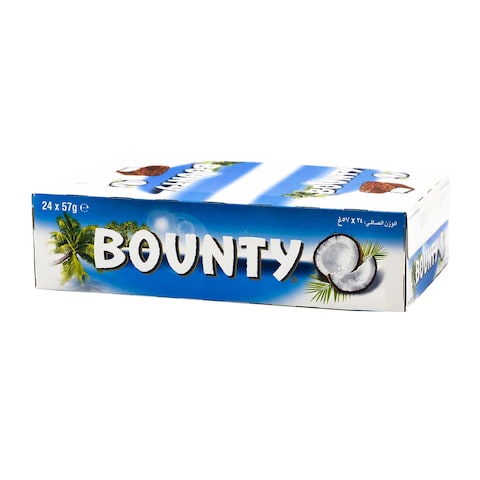 Buy Bounty Milk Chocolate Bars 55g Pack of 32 in Saudi Arabia