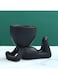 Generic Ceramic Succulent Black Plant Pot Creative Human Shaped Small Cactus Pots Flower Pots Mini Plant Planters For Desktop Usage Home Decoration, Man 5