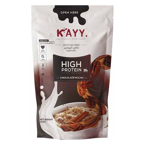 Buy Kayy Chocolate Mocha High Protein Instant Oatmeal Packet- 300 gram in Egypt