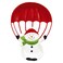 Christmas Ceramic Snowman And Parachute Shaped Plate Green