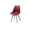 Jilphar Furniture Armless Dining Chair with Wooden Legs JP1154D,Red