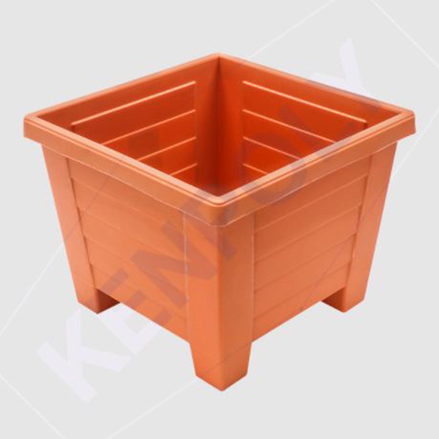 KENPOLY SQUARE PLANTER NO.4 BROWN