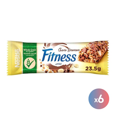 Nestle Fitness Chocolate Banana Cereal Bars - 23.5 gram - 6 Pieces