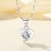 Exquisite 925 Sterling Silver Necklace with White Crystal Pendant