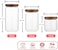 Star Cook 3Pcs Glass Food Storage Jars with Wood Lid , Glass Storage Containers with Good Sealing, Different Sizes Coffee Container for Kitchen Counter, Pantry, Tea, Sugar, Flour (3PCS SET)