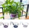 UAEJJ Removable Balcony Rail Flower Pot Holder Railing Potted Plant Rack Hanging Flower Pot Shelf Stand-Black