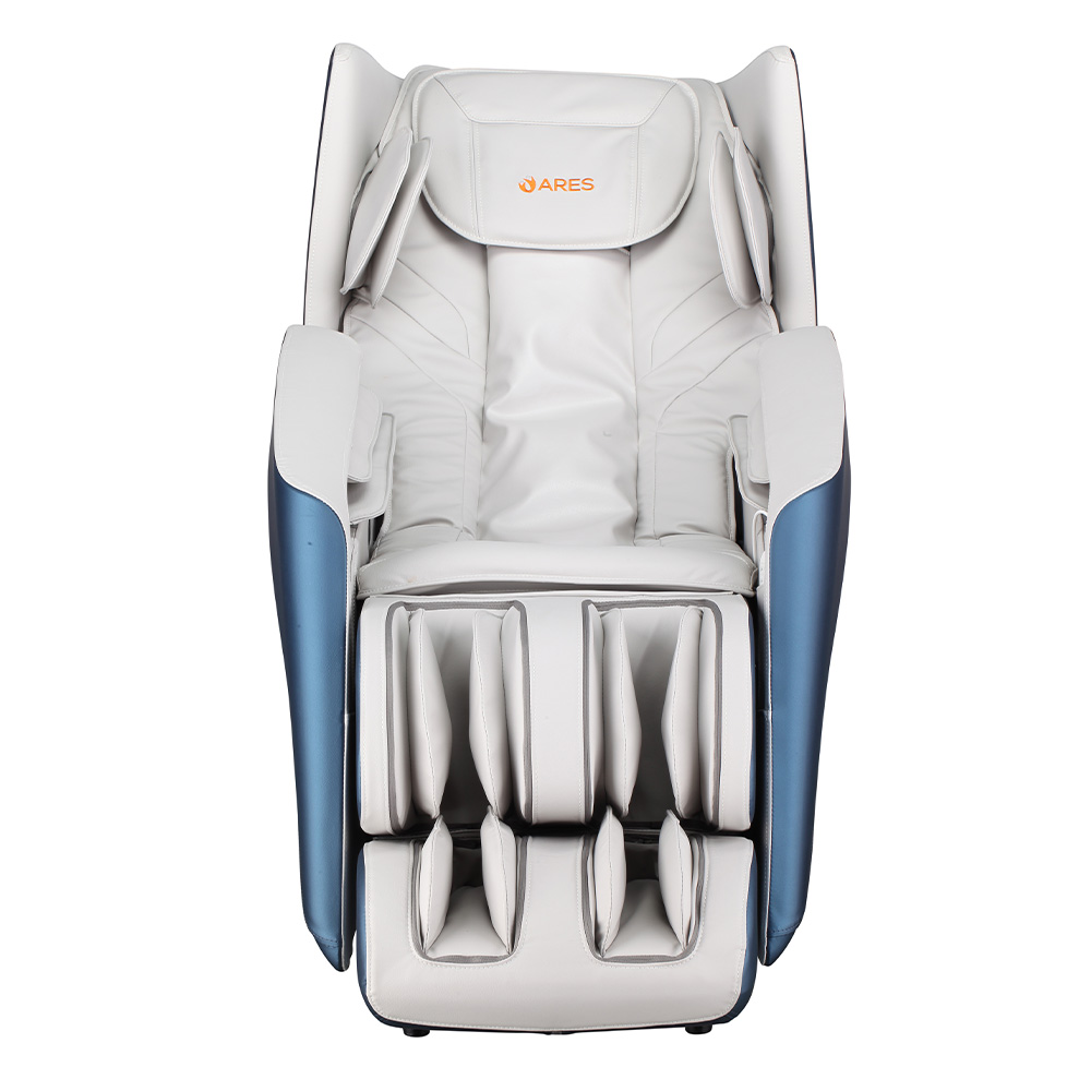 ARES iDive Massage Chair (Beige/Blue), 12 Auto Programs, 3D Mechanical, Back Heating, Full Body Airbags, Zero Gravity, Bluetooth Speakers, 3 Years Warranty