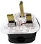 2Pcs Black 3 Pin UK Mains Top Plug 13A 13 AMP Appliance Power Socket Fuse Adapter Household,2 pcs