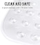 Sky-Touch Bathtub Shower Mat, Non-Slip Extra Large Bathtub Mat With Suction Cups, Machine Washable With Drain Holes, Clear
