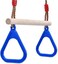 Rbwtoys Gymnastic Swing, Hanging Comfortable Grip With Rope, Wooden Monkey Bars For Backyard Swing Set RW-13139 Blue