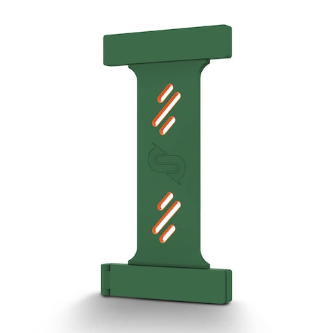 Remson Mag-X Phone Grip Strap with Magnetic Phone Kickstand (Green/Orange)