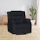 In House Velvet Classic Recliner Chair - Dark Grey - NZ30
