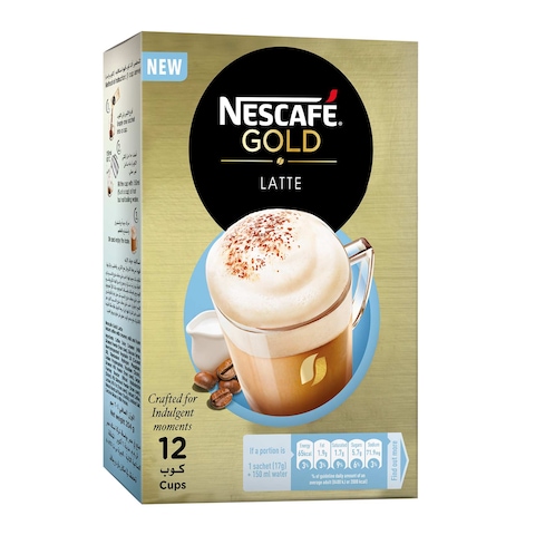 Nescafe Gold Latte Coffee - 17 Gram - 12 Sachets