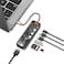 WiWU Cyber 7 In 1 Transparent USB-C Hub - Space Grey