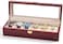 Doreen 10 Slots Watch Box Watch Display Case Storage Organizer Large Glass Top (Color : 6 Grids)（GC1646A）