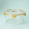 Royalford 1250 ml Round Airtight Container With A Lid-Rf11255 Plastic Container With A Silicone Sealing Ring Fitted Lid Transparent Storage Container, Yellow