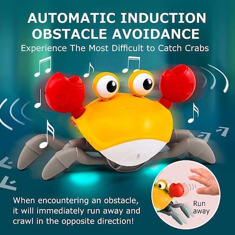 ESSEN Baby Toddler Crawling Crab with Music and LED - Orange