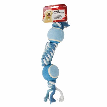 تيرول موزو لعبة للكلاب كرة تنس بها حبل شد مضاعف