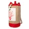 Biggdesign Anemoss Jute Bag For Women, Beach and Pool Jute Drawstring Bucket Bag for Summer, Lightweight and Natural Crossbody Jute Shoulder Bag with Front Pocket, Red