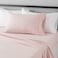 Comfy 144tc 3 Piece Cotton Flat Bedsheet Set - Baby Pink
