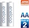 Eneloop (AA) 2-Cells Pre-Charged 2000mAh Rechargeable Batteries