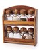 BILLI 8 PCS SPICE BOTTLES WITH WOODEN RACK ACA-212/8