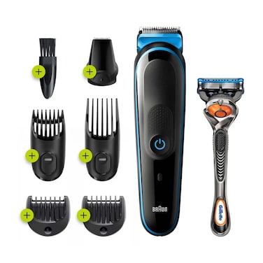 Braun All in One Hair Trimmer for Men - Black/Blue - MGK3245