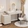 AWD Elegant Vanity Table, Dressing Table with Mirror and Chair - White