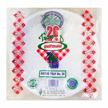 Gulfmaid plastic round tray No.26 &times; 20 pieces