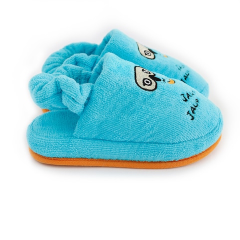 Milk&amp;Moo Kids Slippers, %100 Cotton, Bath House Sleepers For Kids, Non Slip Soft Sole, With Elastic Band, Lightweight, Breathable, Designed For Indoor Use, For Boys and Girls, 5-6 Years Old