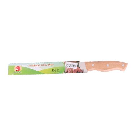 Feng and Feng DM117 Stainless Steel Bread Knife with Wooden Hand