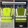 AL ARQAM High Visibility Reflective Safety Vest With Breathable Mesh Material Heavy Duty Safety Vest (3-XL)
