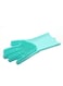 Generic Magic Silicone Gloves With Wash Scrubber Blue 32X16cm