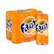 Fanta Orange  Carbonated Soft Drink  Can 330ml  Pack of 6