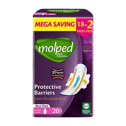 Molped Pads Total Protection - Long - 18 Pads + 2