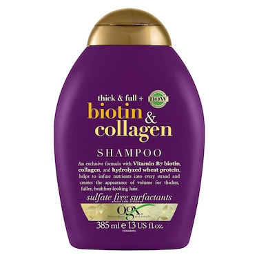 أو جي أكس ثيك أند فل بلس شامبو بالبيوتين والكولاجين - 385 مل