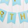 Party Time Birthday Decorations, Blue and Golden Premium Quality Happy Birthday Banners with Golden Sparkle Shimmering Letters, Reusable Birthday Party Supplies Perfect for Kids Girls and Adults