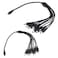 XBW 2Pack DC 1 Female to 8 Male Output Power Splitter Cable 8 Way Y Splitter Adapter Wire for CCTV Security Cameras