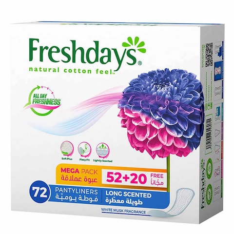 Freshdays Ladies Pads Long Scented Economy 52+20 Pads