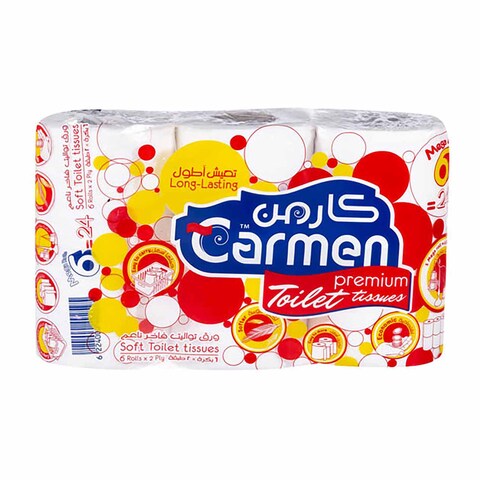 CARMEN TOILET MEGA ROLLS 6ROLLS