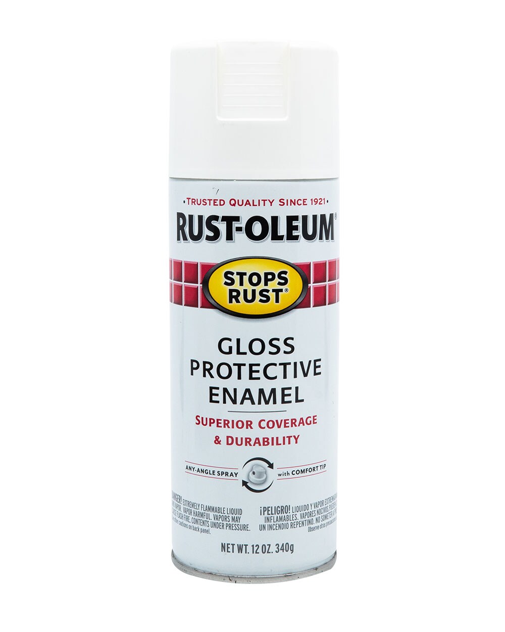 Buy Rust-Oleum Stops Rust Gloss Pure White 340ml Online | Carrefour UAE