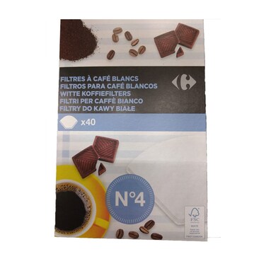 Carrefour Coffee Filters N4 Paper 40&#39;s