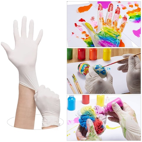 Gloves - Powder Free/Disposable - Food Prep Cooking Gloves/Kitchen Food Service Cleaning Gloves Size Large, Pack of 100