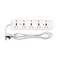 5-way universal socket with Individual Switches and 2Meter cable