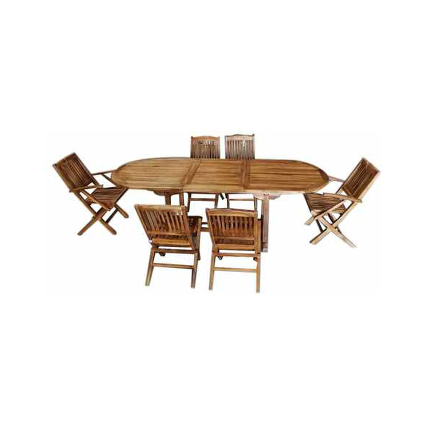Paradiso Nimes 6 Seater Garden Table And Chair Set Brown