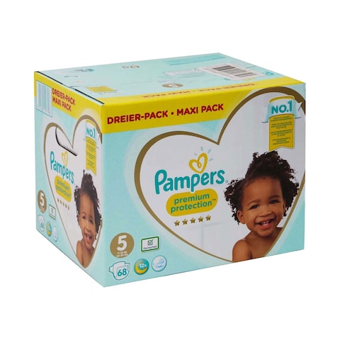 Buy Pampers Premium Protection Diapers, Size 5, 11-16kg, 68 Baby 