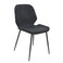 Jilphar Furniture Dining Chair with Powder coated metal legs JP1106A, Black