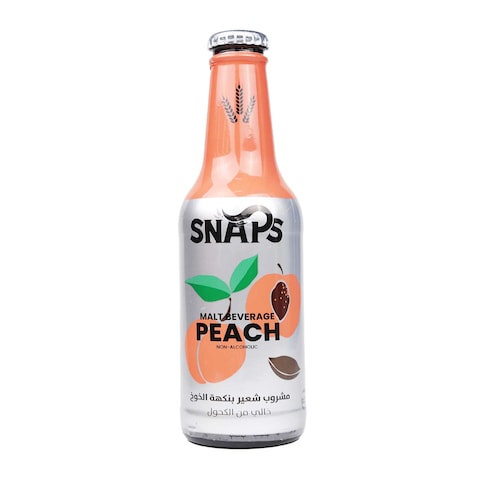 Snaps Malt Non-Alcoholic Beverage with Peach Flavor - 250 ml